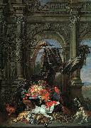 Erasmus Quellinus Still Life in an Architectural Setting oil painting on canvas